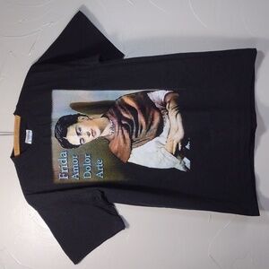 Black Frida Kahlo Amor Dolor Arte Graphic T-Shirt